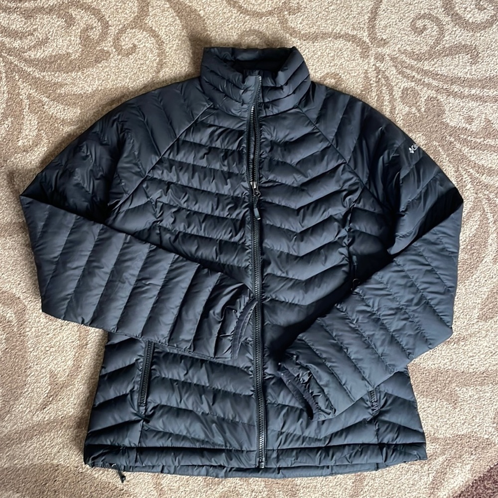 Columbia puffer jacket black medium